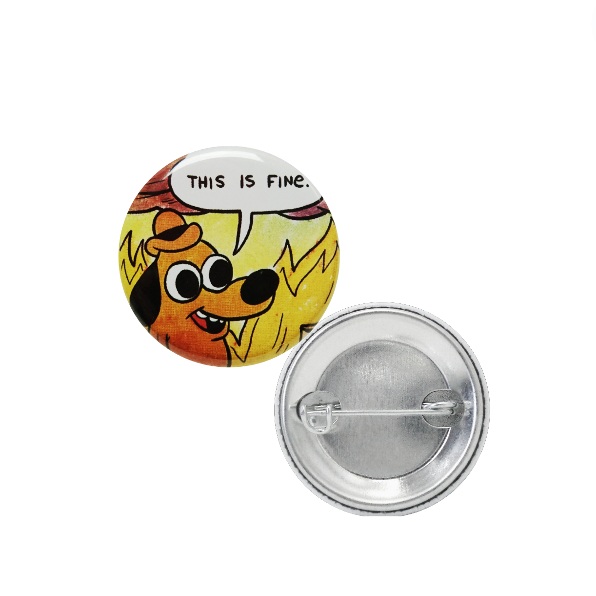 This Is Fine Question Hound Button