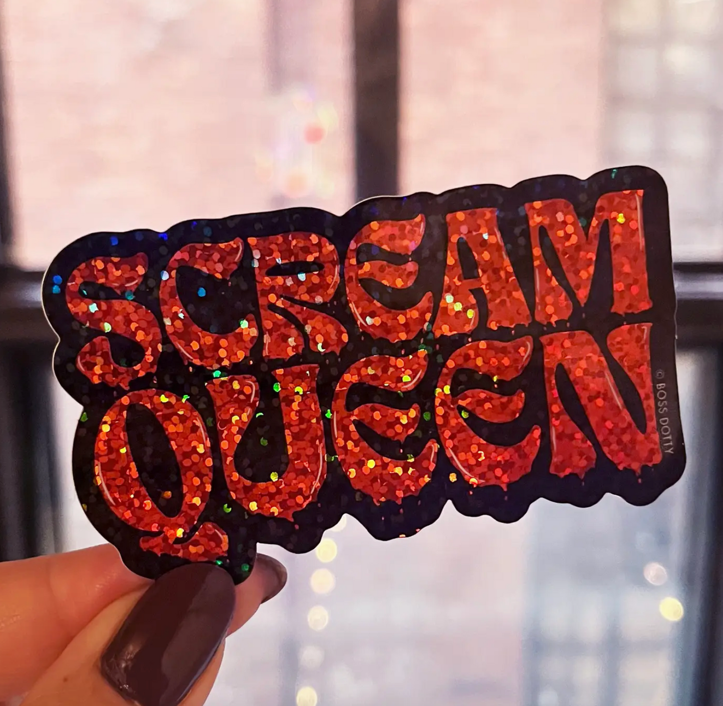 Scream Queen Glitter Sticker