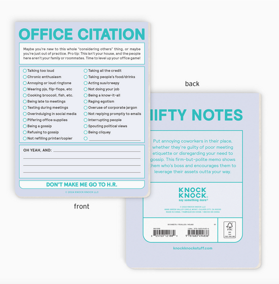 Office Citation Notepad - 50 sheets