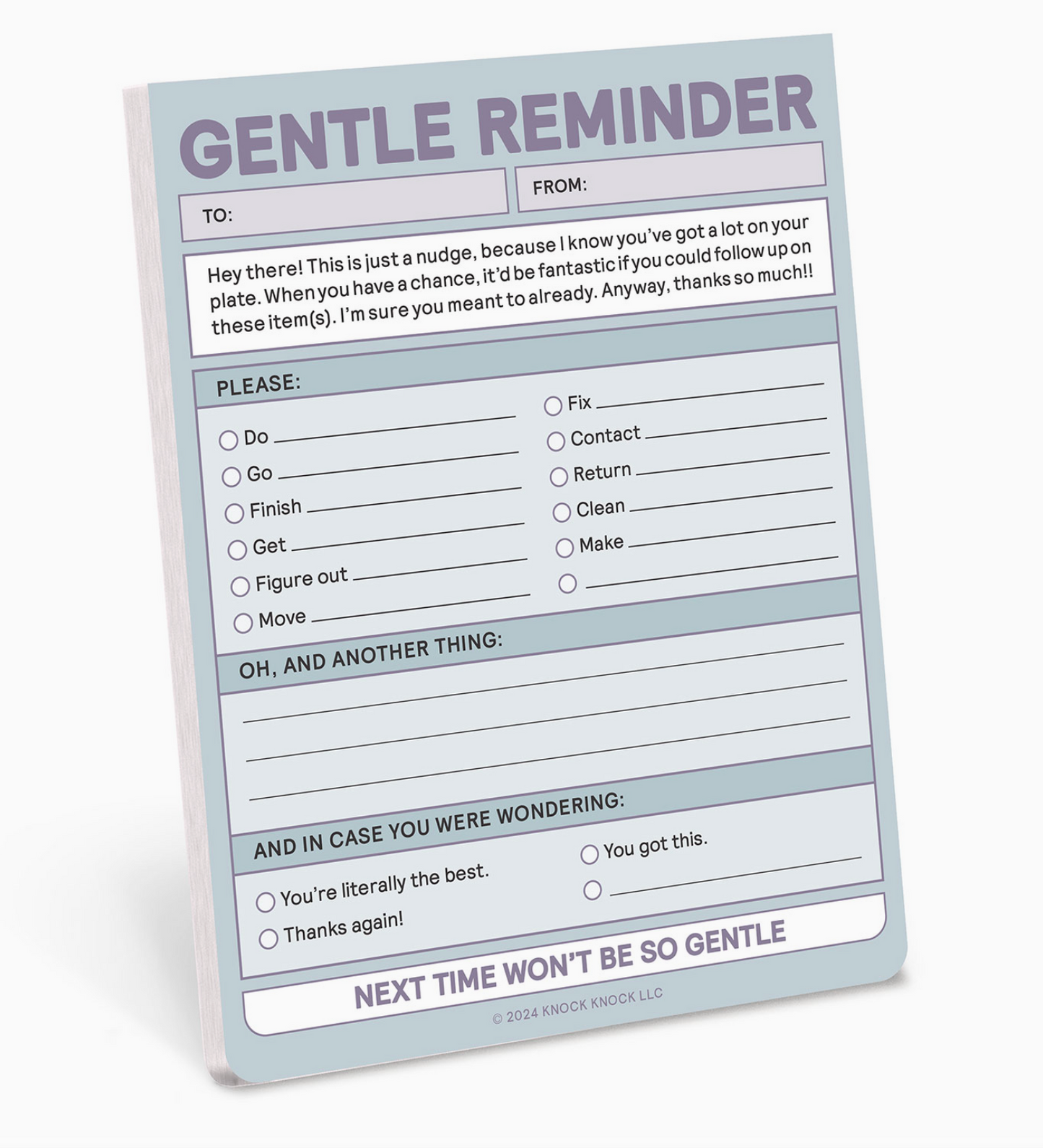 Gentle Reminders Notepad - 50 sheets