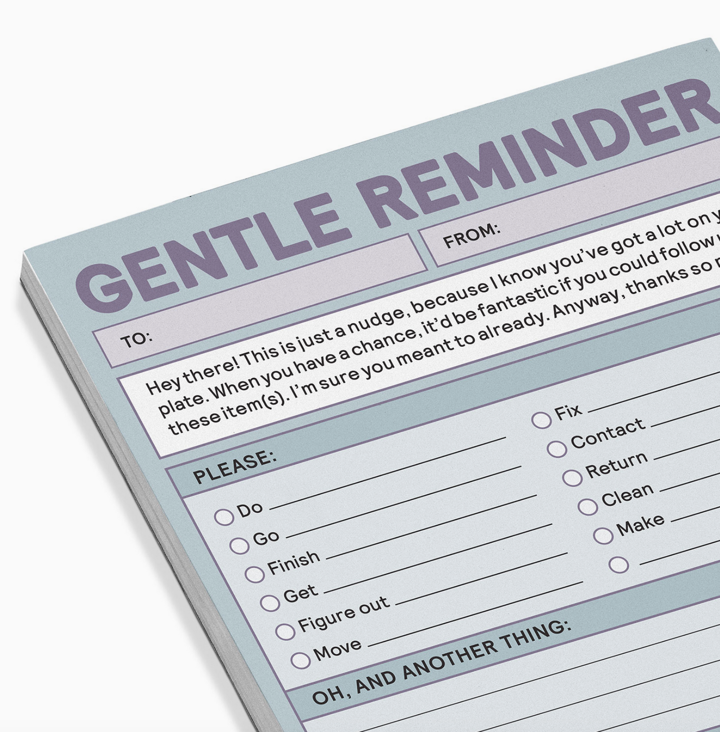 Gentle Reminders Notepad - 50 sheets