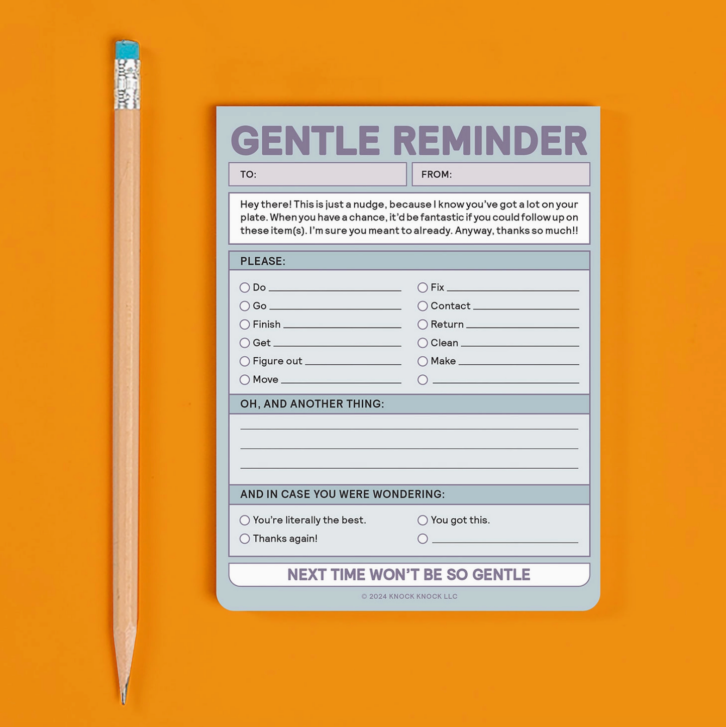 Gentle Reminders Notepad - 50 sheets