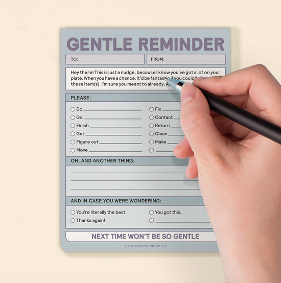 Gentle Reminders Notepad - 50 sheets