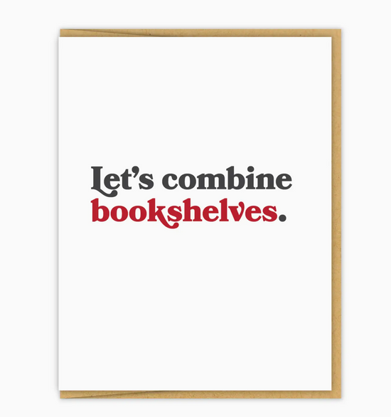 Let's Combine Bookshelves Card