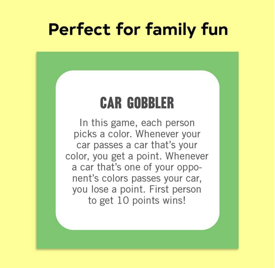 50 Cool Things To Do In The Car - 51 cards