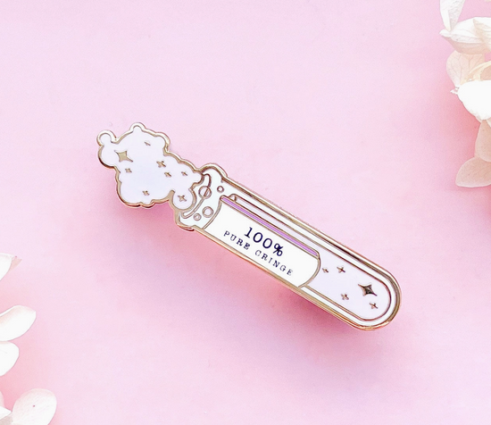 100% Pure Cringe Test Tube Pin