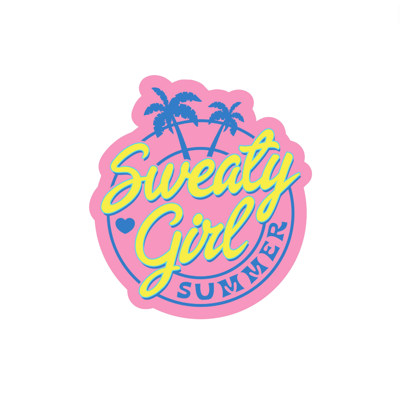 Sweaty Girl Summer Sticker