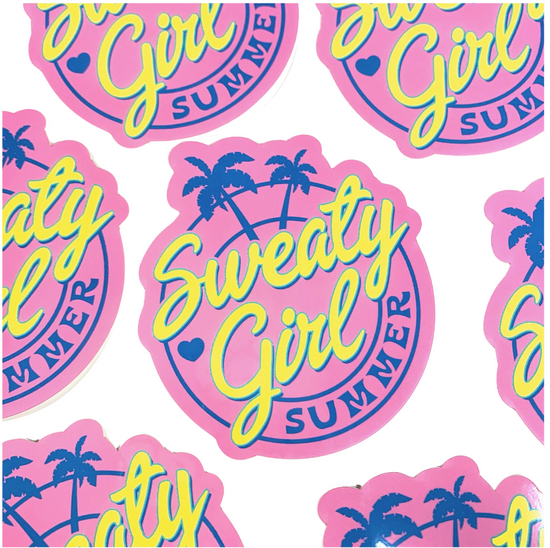 Sweaty Girl Summer Sticker