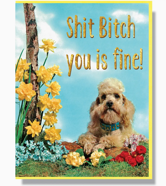 Shit Bitch You Is Fine Card