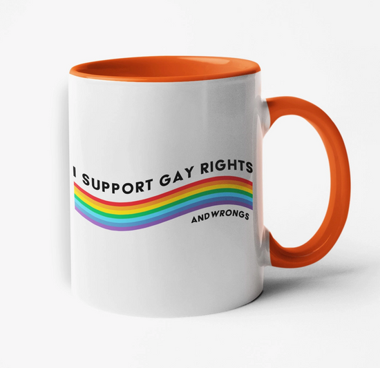 I Support Gay Rights And Wrongs 15 oz Mug