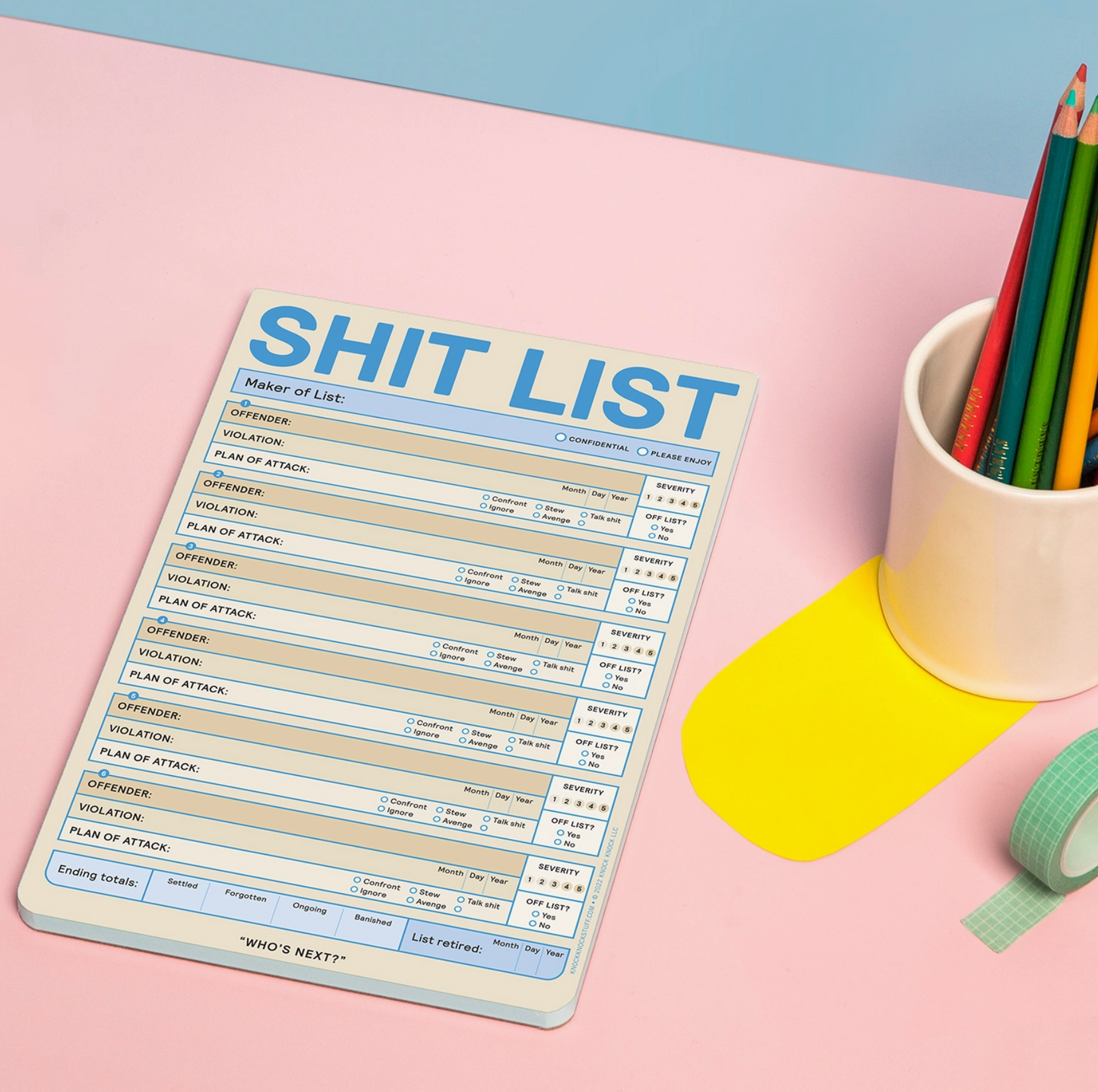 Shit List Notepad - 60 sheets