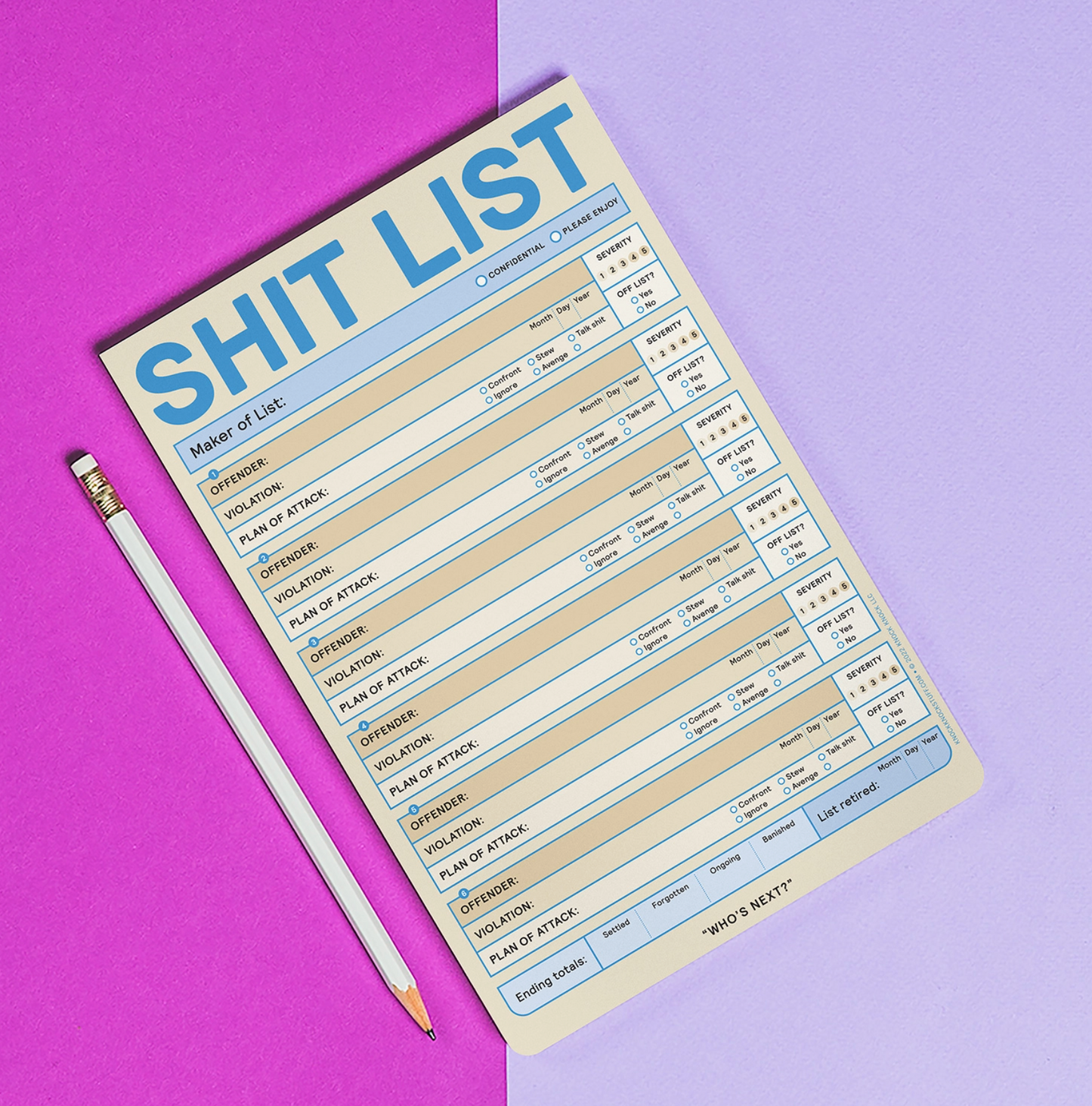 Shit List Notepad - 60 sheets