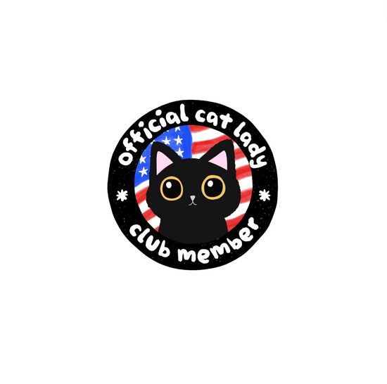 Official Cat Lady Club Member Sticker