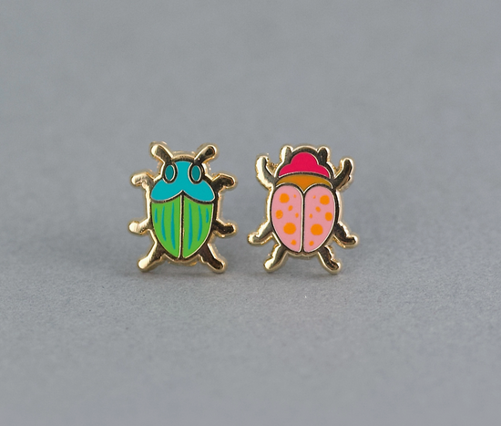 Beetle Earrings