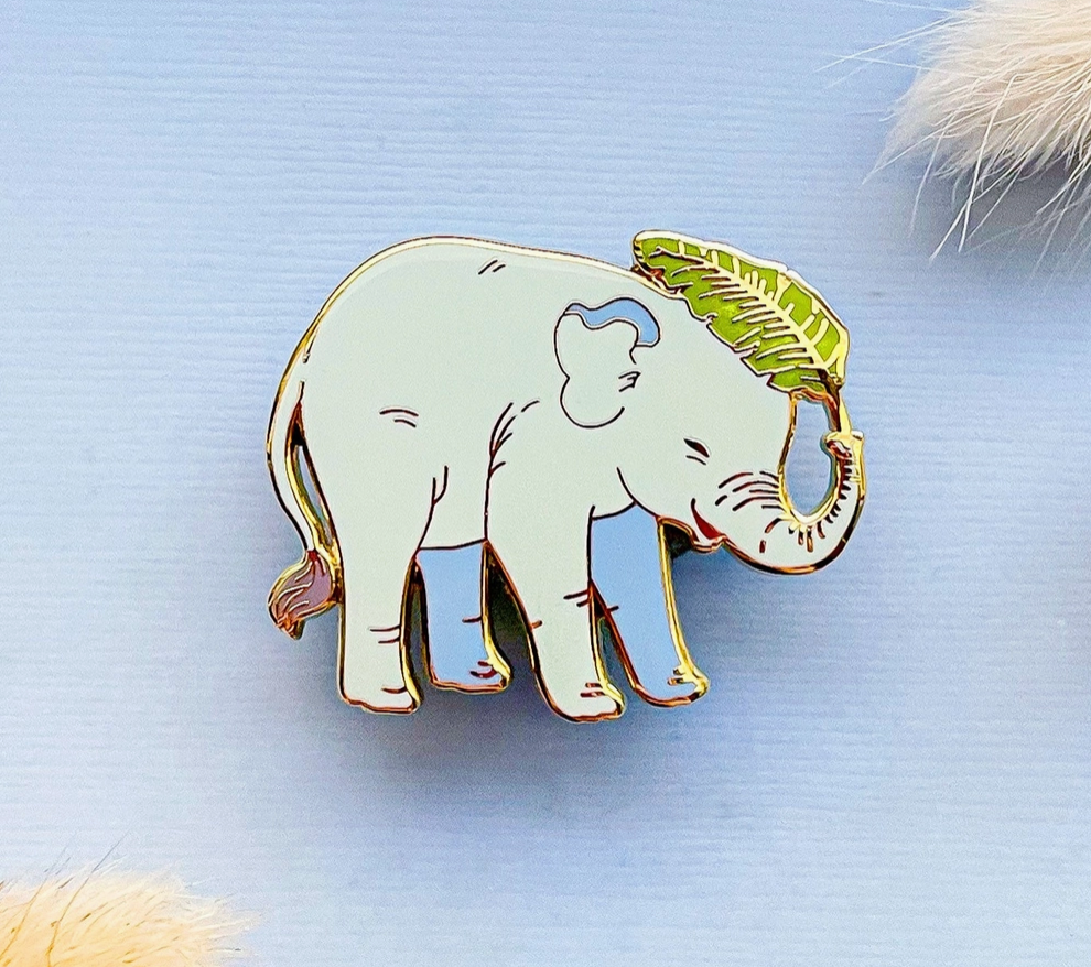 Baby Asian Elephant Pin