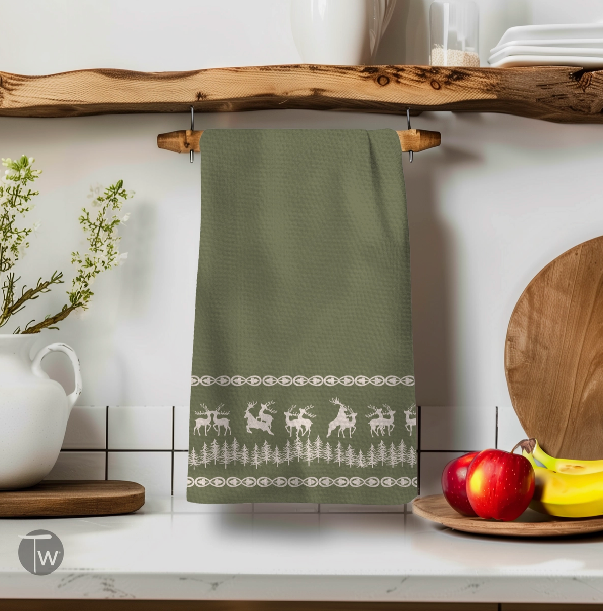 Oh Deer Holiday Kitchen Towel