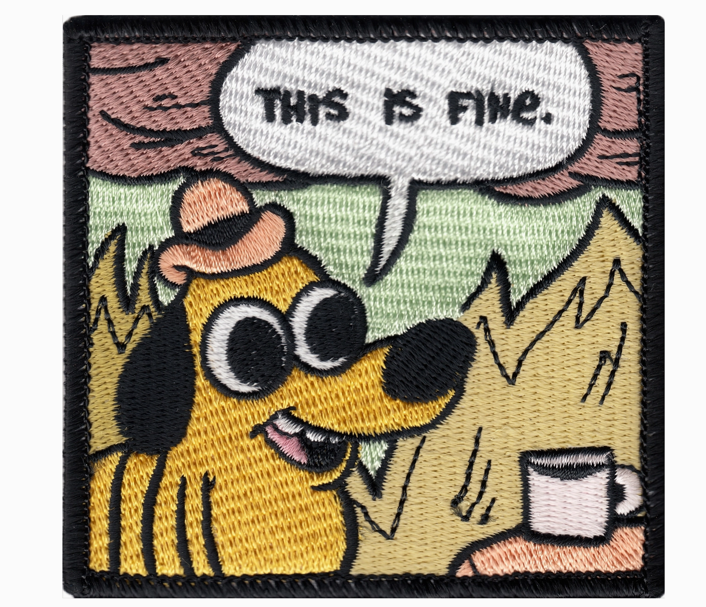 "This Is Fine" Question Hound Patch