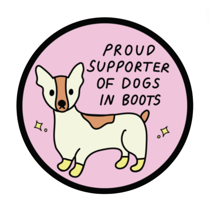 Proud Supporter Of Dogs In Boots Sticker