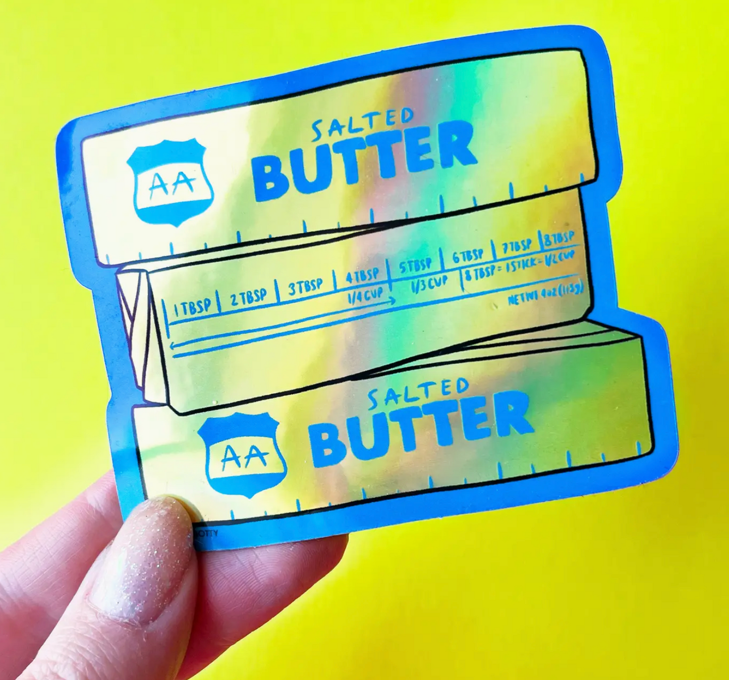 Salted Butter Holographic Sticker