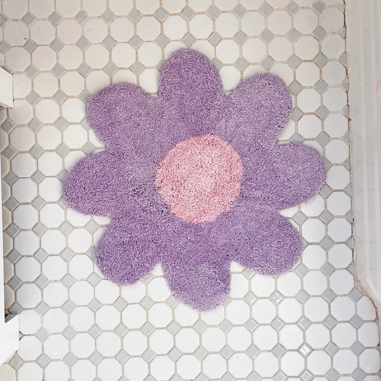 Lavender Daisy Rug