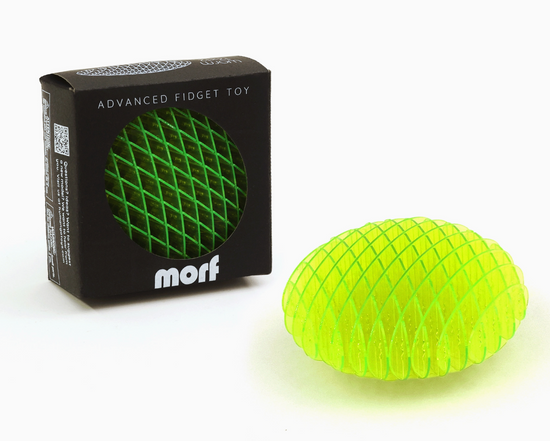 Morf Fidget Advanced Toy Green Worm (Pocket size 12 x 12 slices)