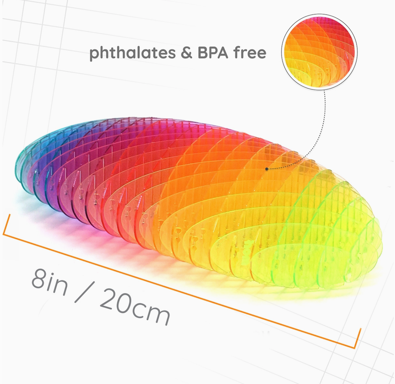 Morf Fidget Advanced Toy Rainbow (Large size 20 x 20 slices)