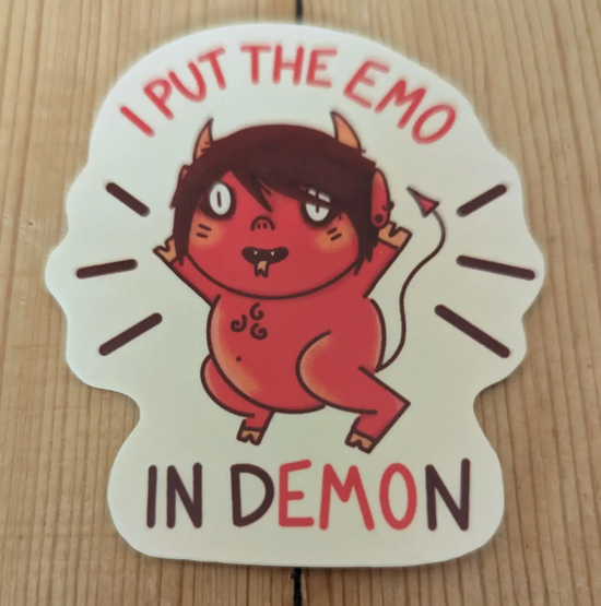 I Put The Emo In Demon Sticker