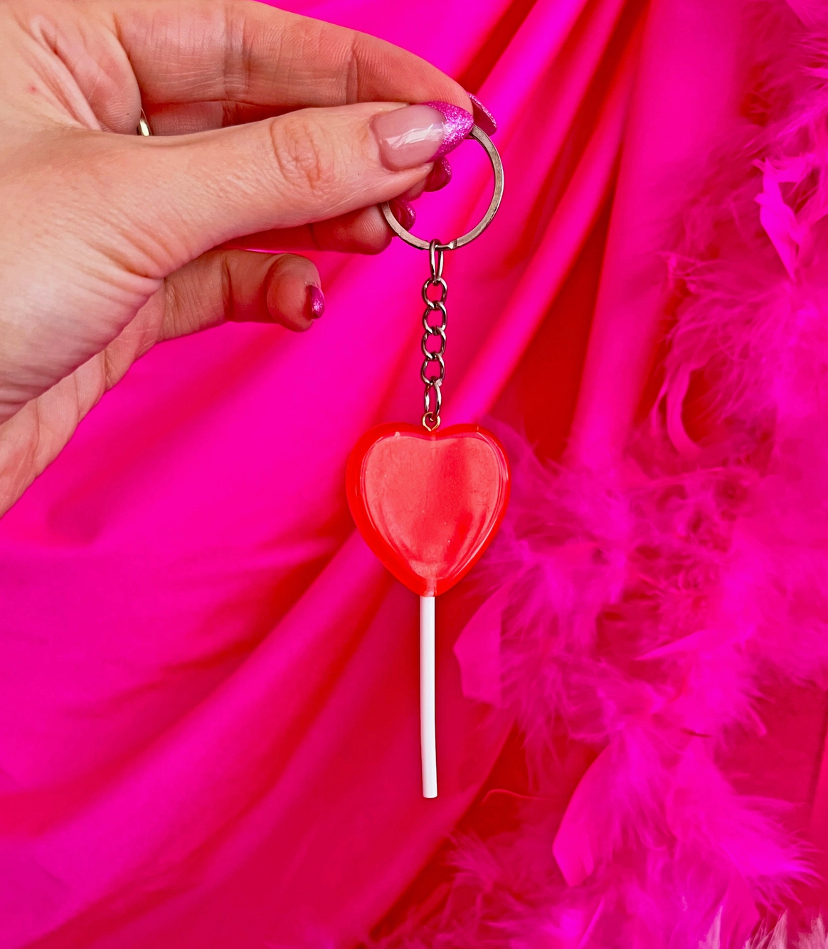 Red Heart Lolli Keychain