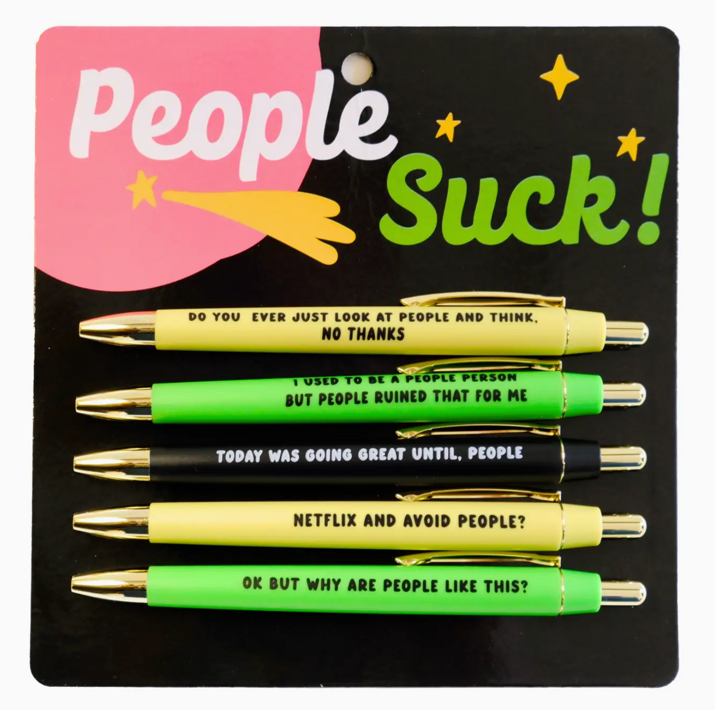 People Suck Pen Set - 5 pens