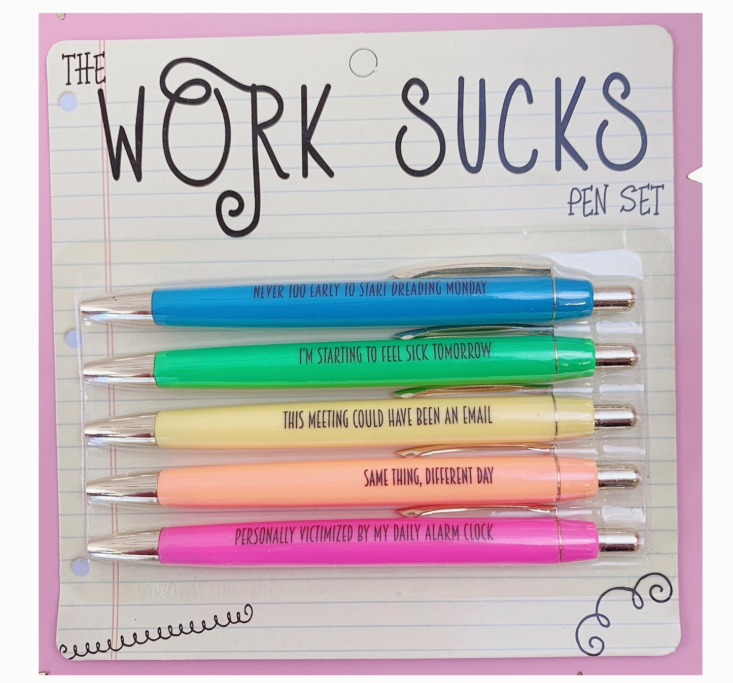 Work Sucks Pen Set - 5 Pens