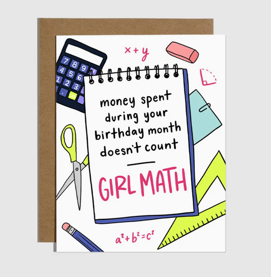 Money Spent During Your Birthday Month Doesn't Count GIRL MATH Card