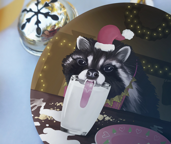 Raccoon Cookie Bandit Holiday Ornament