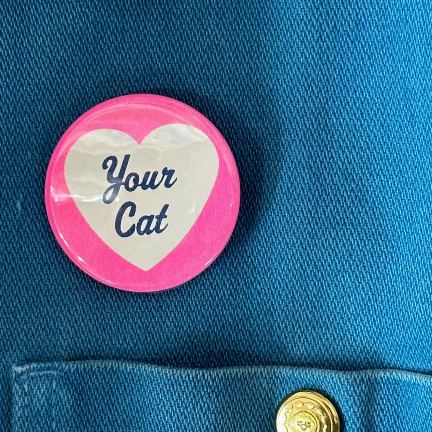 I Love Your Cat Button