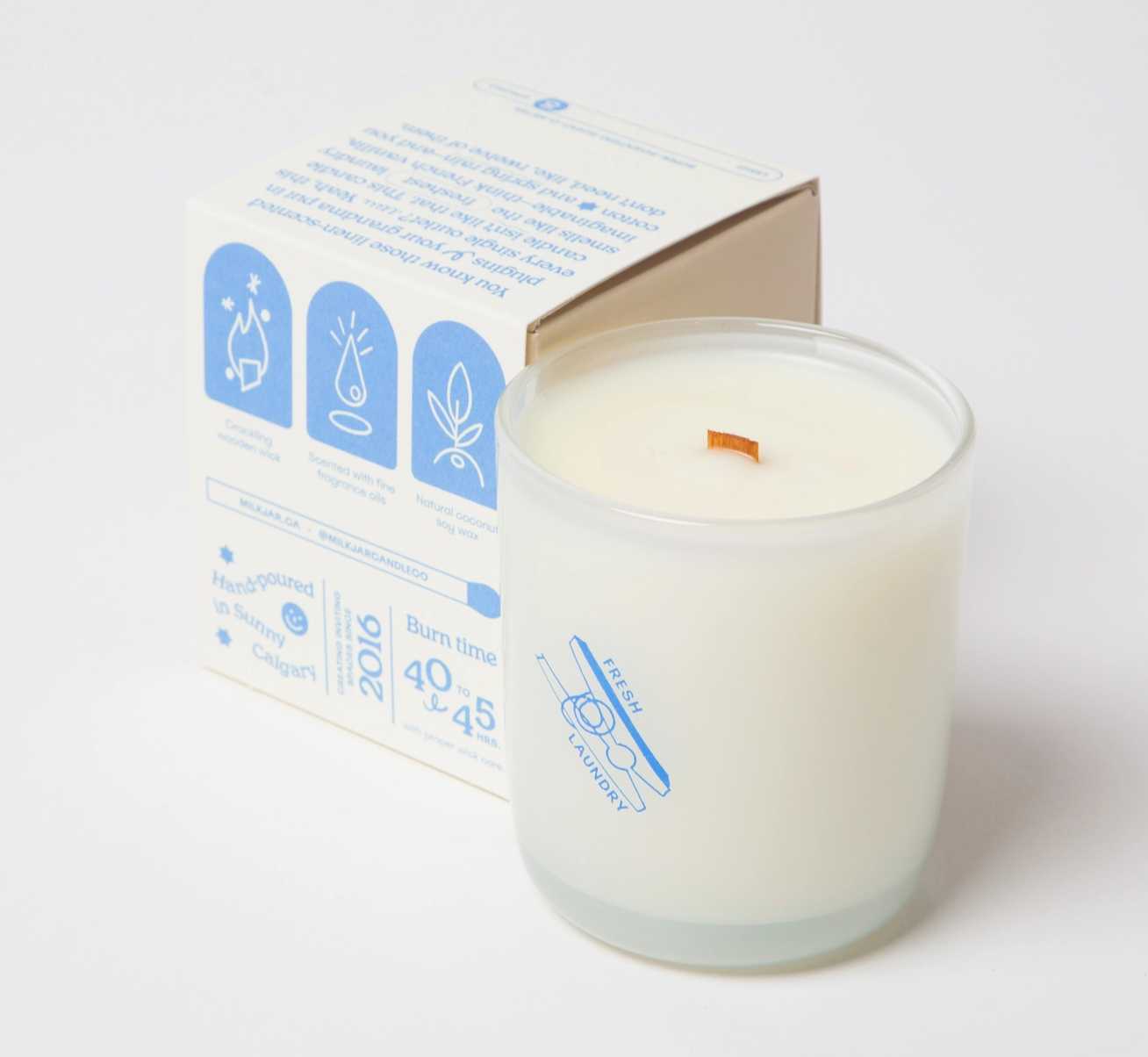 Fresh Laundry - Rain, Cotton & Vanilla Coco Soy 8oz Candle