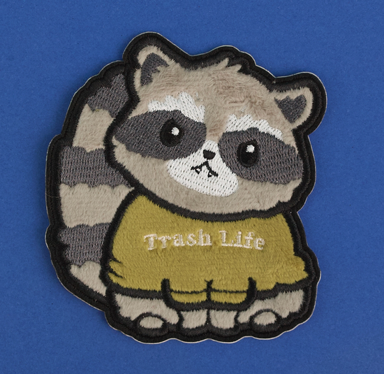 Trash Life Raccoon Fuzzy Patch