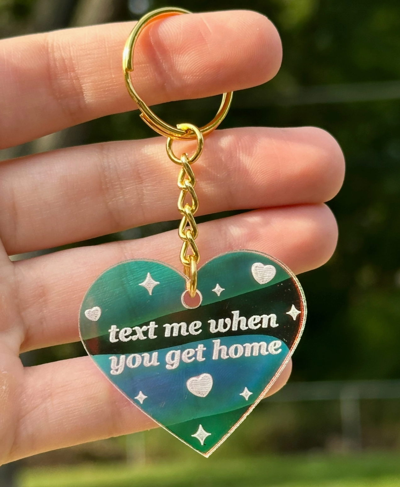 Text Me When You Get Home Acrylic Keychain