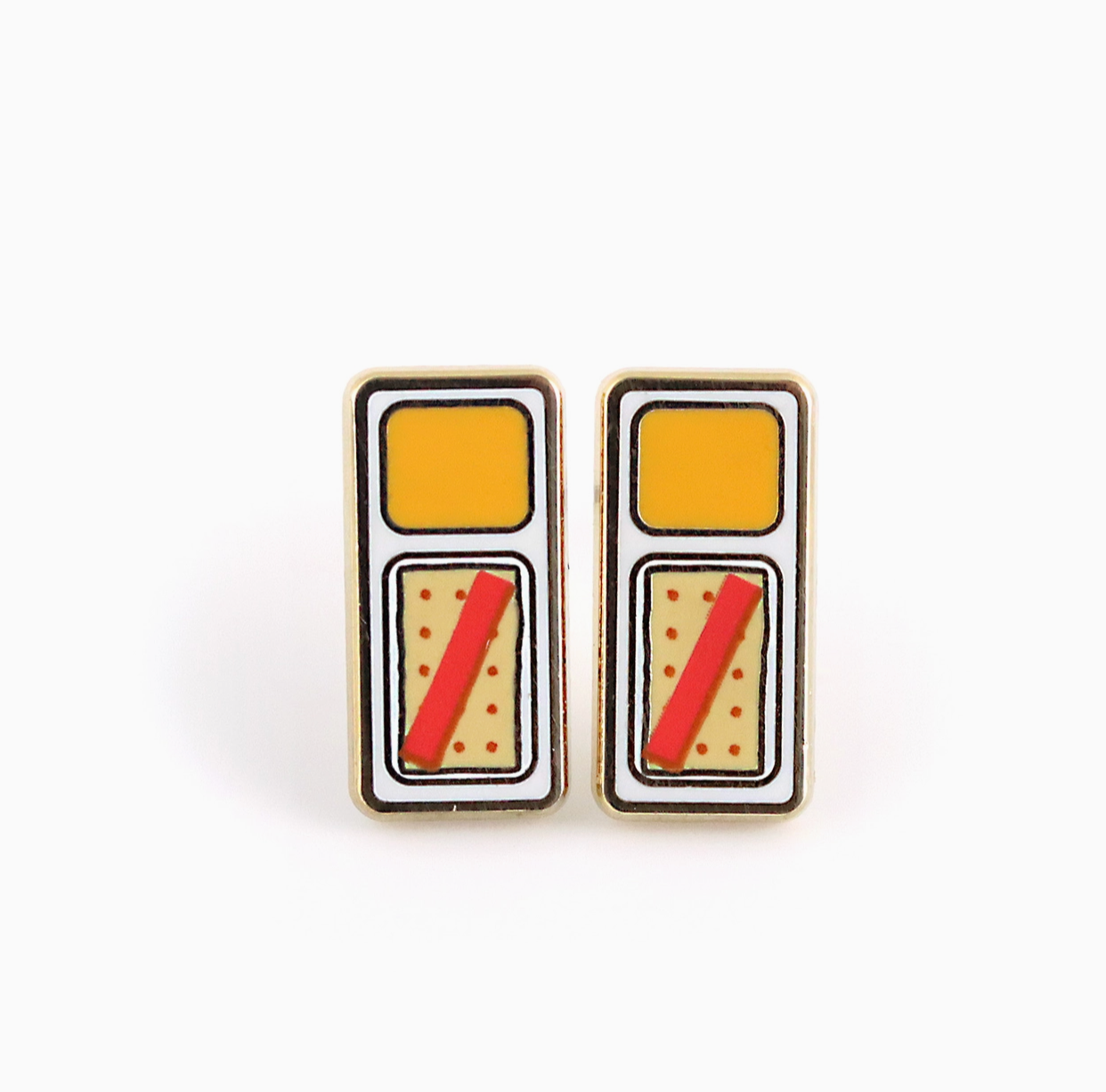 Cracker & Cheese Snack Earrings