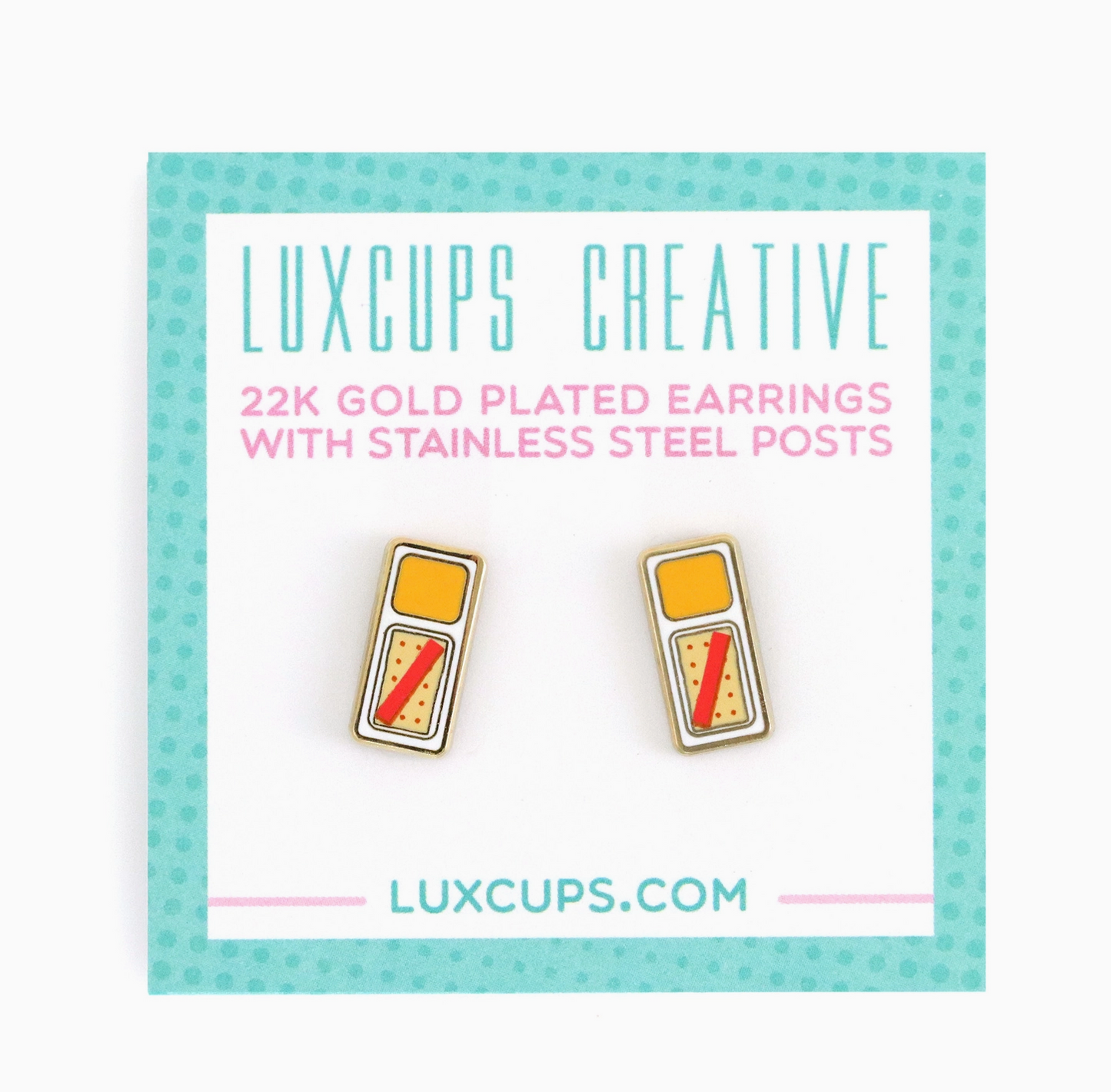 Cracker & Cheese Snack Earrings