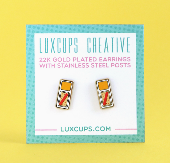 Cracker & Cheese Snack Earrings