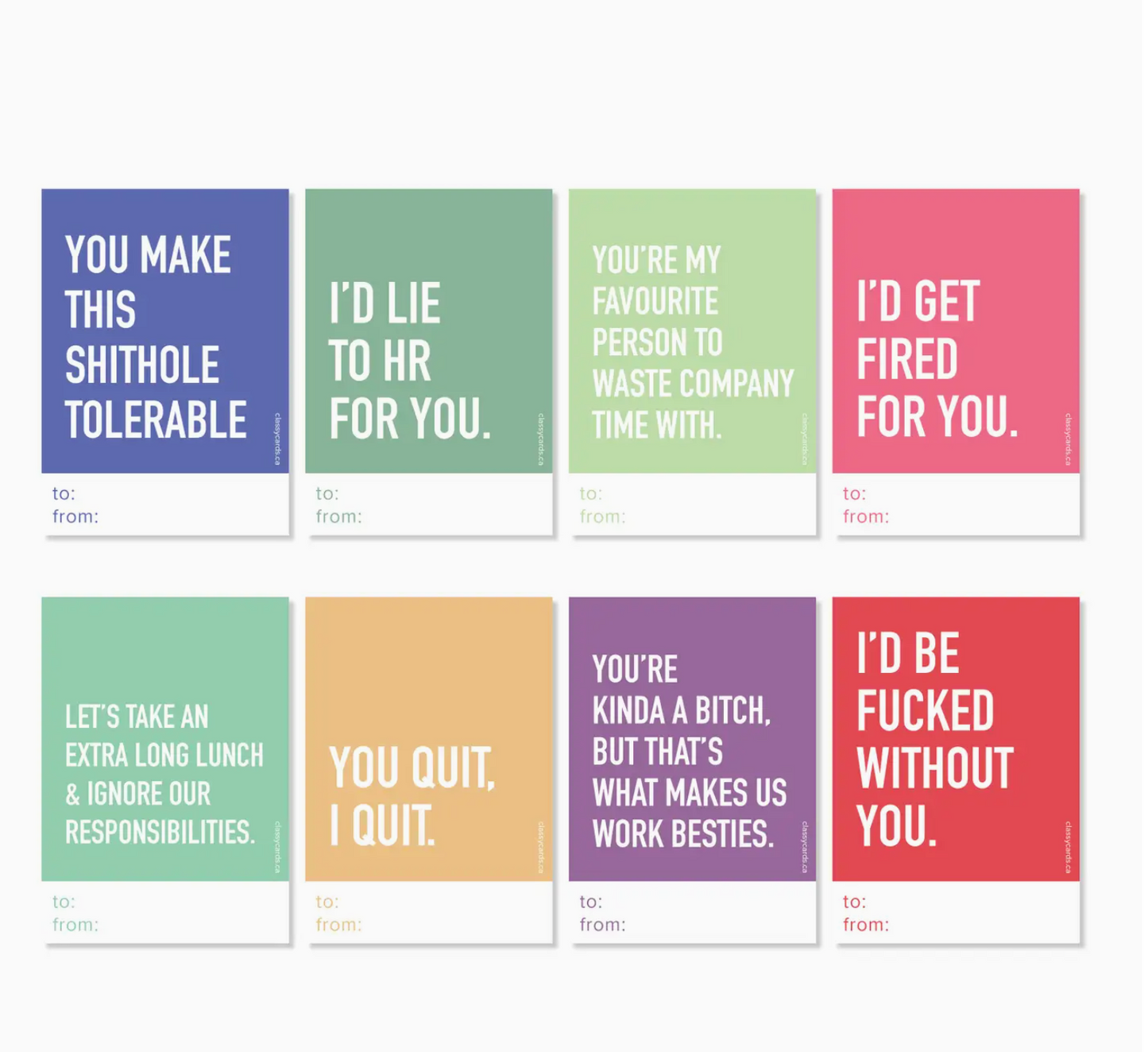 Office Love Notes - Set of 16