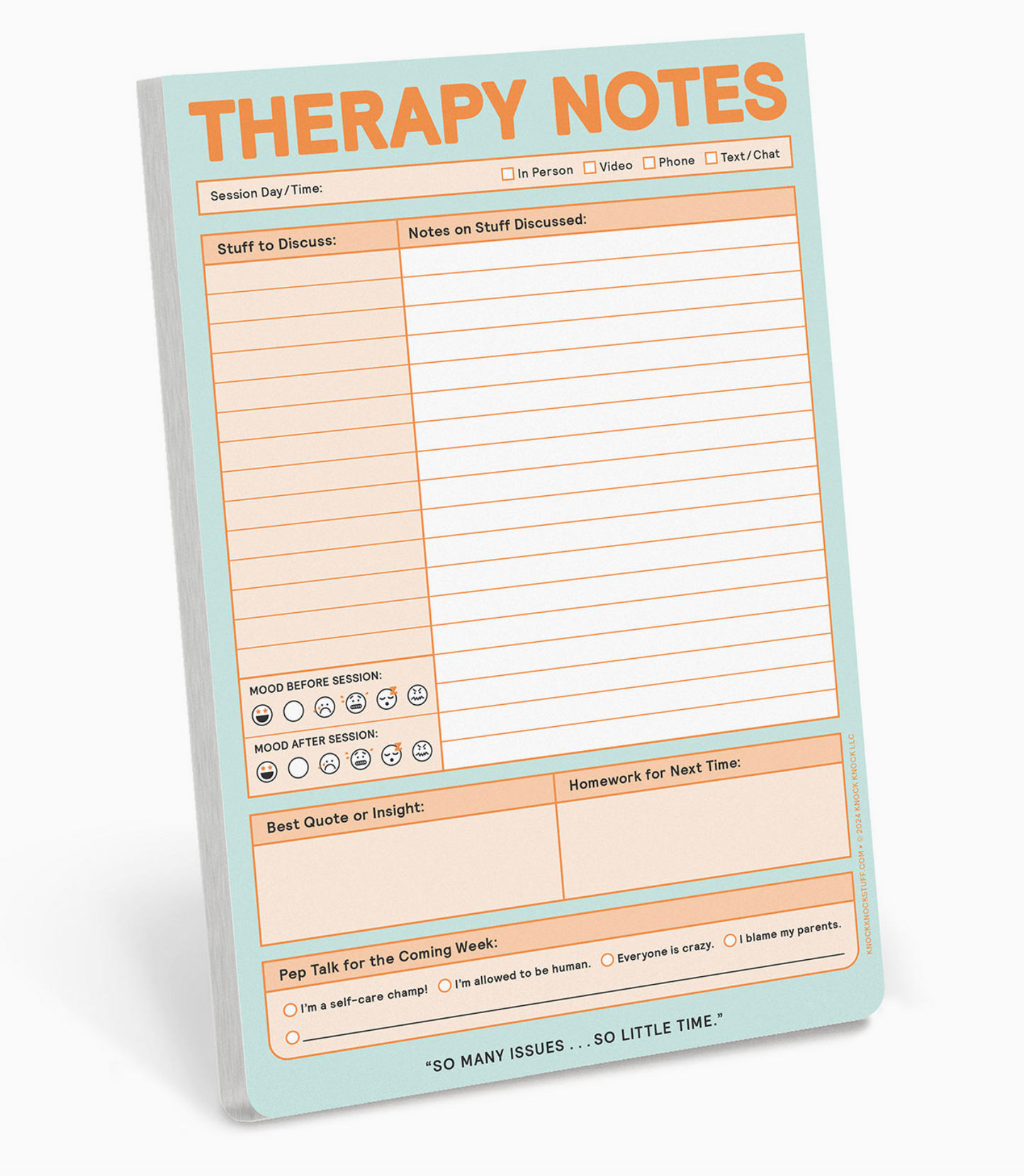 Therapy Notes Notepad - 60 sheets