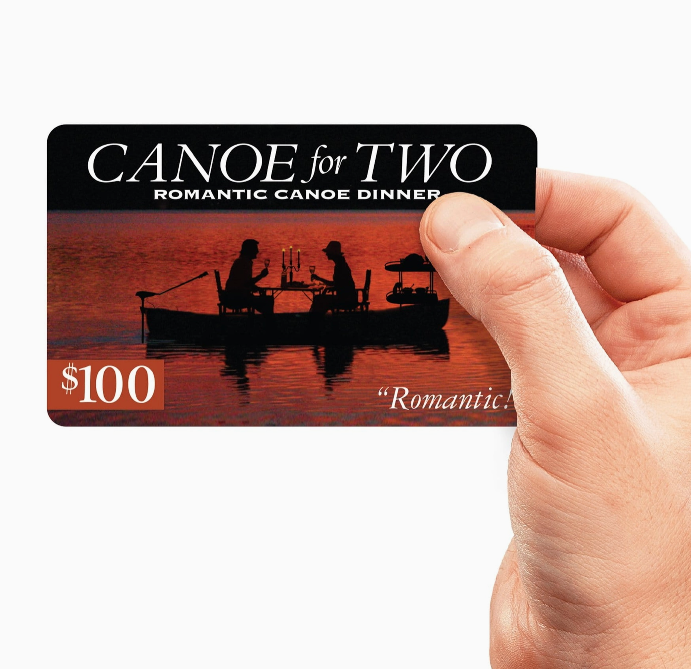 Canoe For Two Dining Package Prank Gift Card