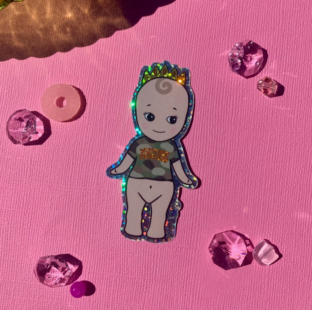 Midwest Kewpie Glitter Sticker