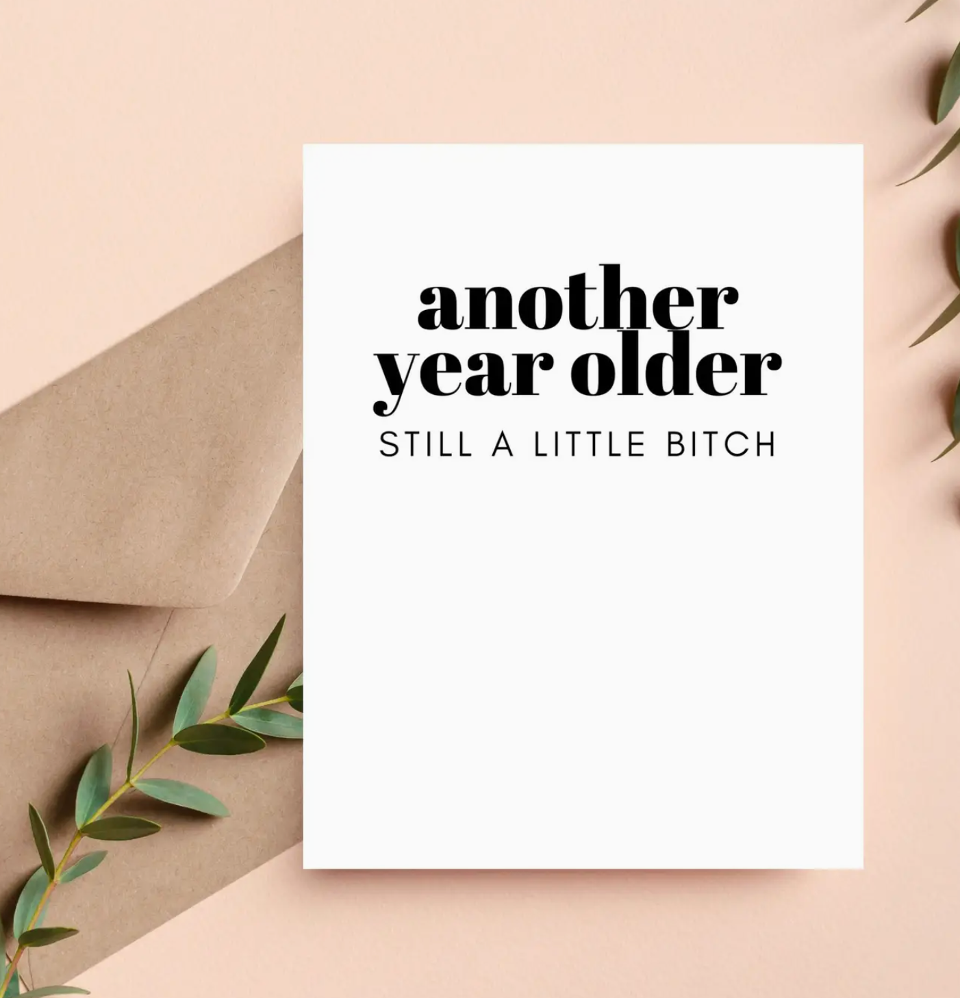 Another Year Older Still A Little Bitch Card