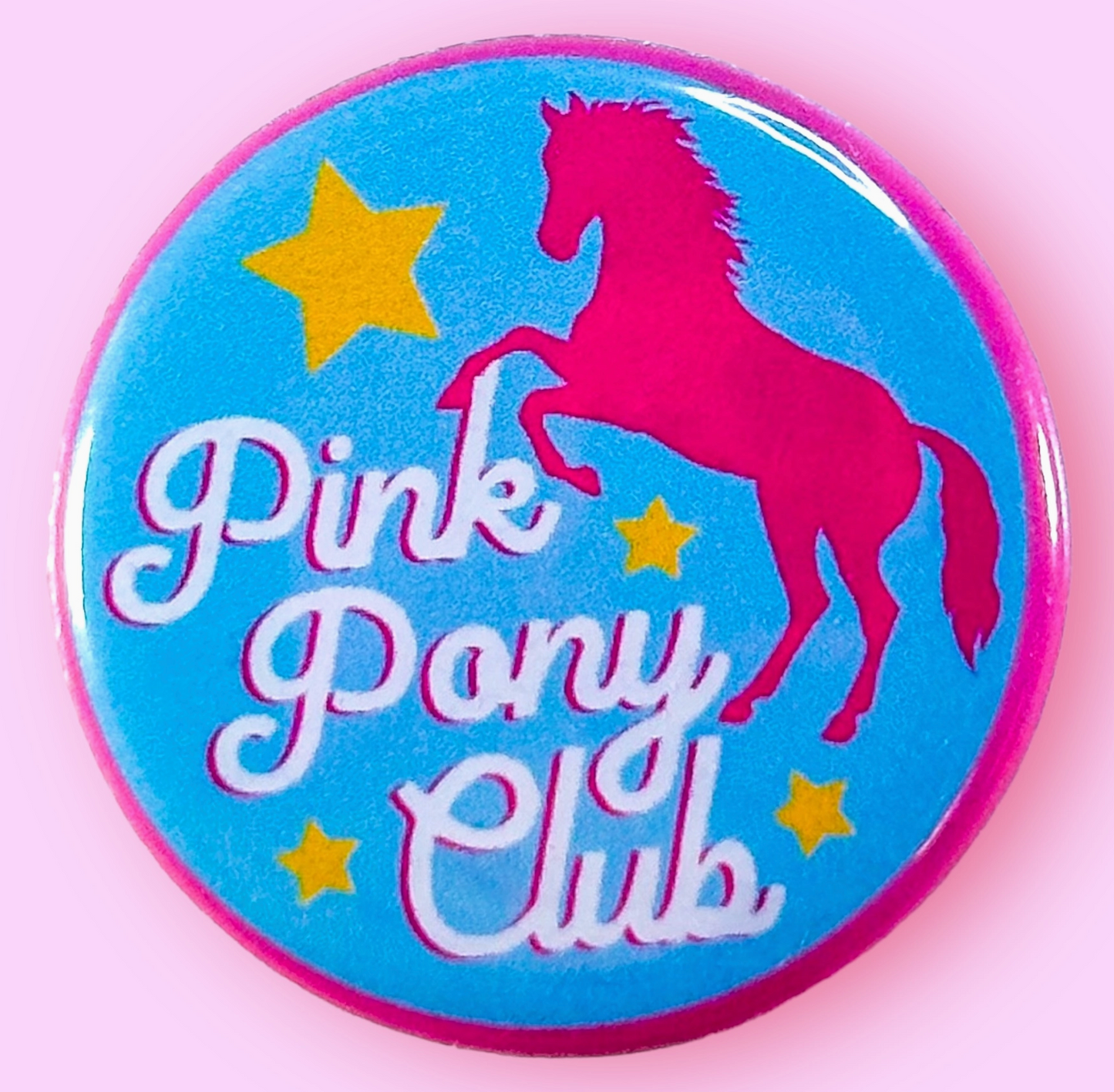 Pink Pony Club Button