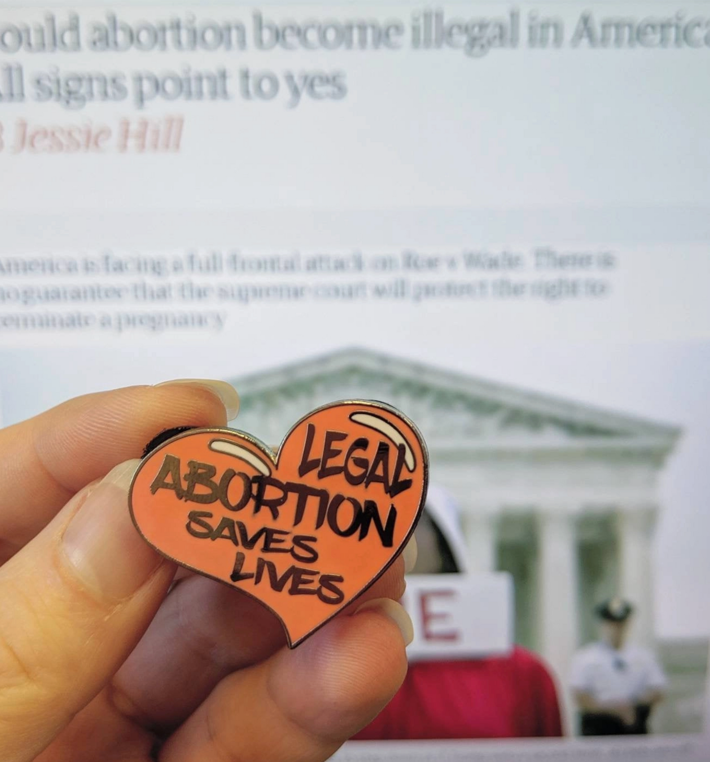 Legal Abortion Saves Lives Pin