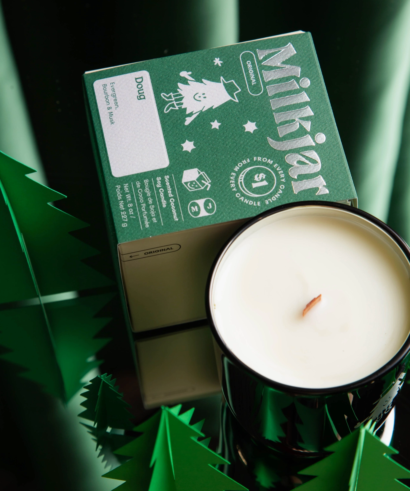 Doug - Evergreen, Bourbon & Musk Coconut Soy Candle