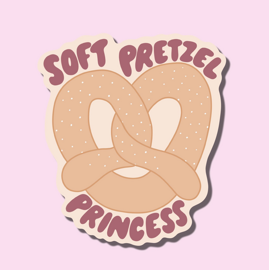 Soft Pretzel Princess Sticker