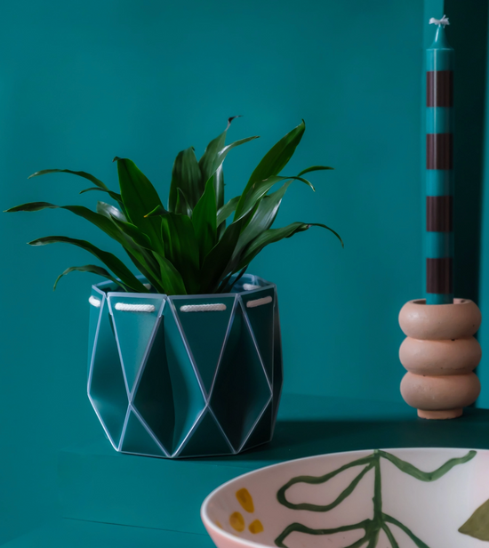 POTR Dark Teal Self Watering Pot (11cm)