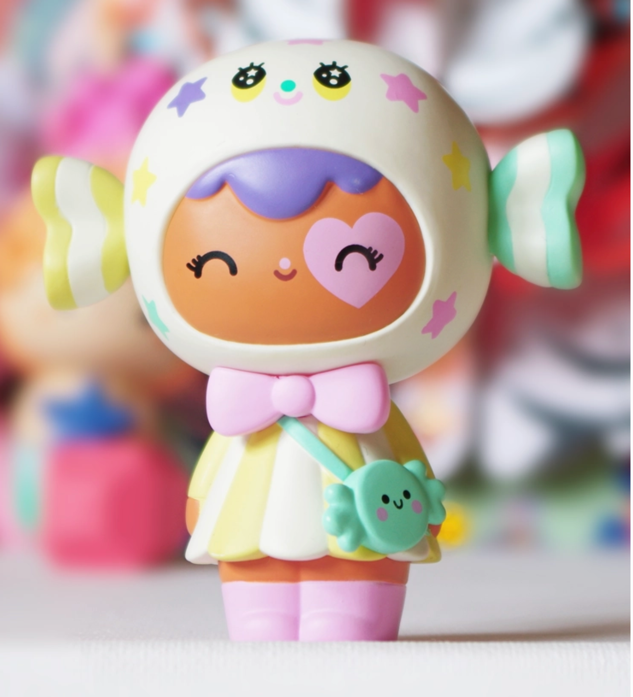 Candy Button Wishing Doll Figurine